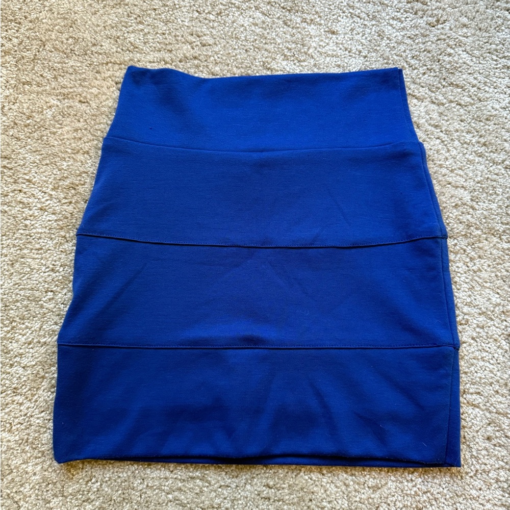 Un Deux Trois Royal Blue Pencil Skirt
